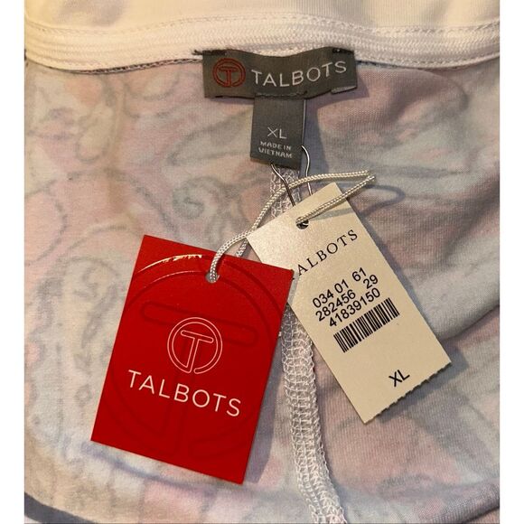 T by Talbots full-zip activewear jacket in a pink and blue paisley or swirl desi - Picture 3 of 3